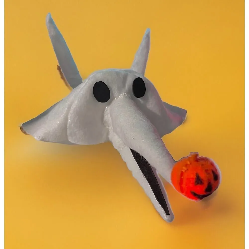 Nightmare Before Christmas Zero Costume Hat Pet/Dog Light Up Nose!
